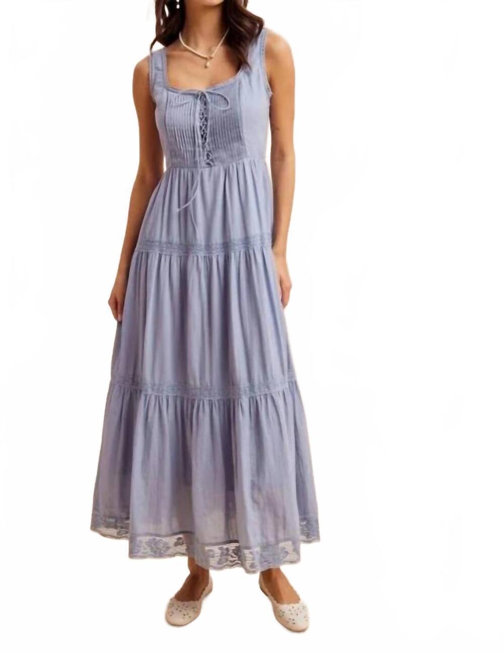 NEW IN-LOOM sleeveless maxi dress in blue